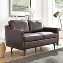Lillie Genuine Leather Loveseat
