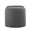 Scarlet Boucle Upholstered Ottoman