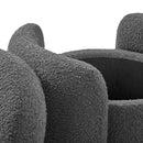 Scarlet Boucle Upholstered Ottoman