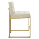 Laila Gold Stainless Steel Performance Velvet Counter Stool Set of 2