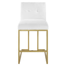 Laila Gold Stainless Steel Performance Velvet Counter Stool Set of 2