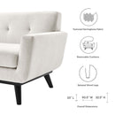 Jimena Herringbone Fabric Sofa