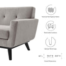Jimena Herringbone Fabric Sofa