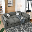 Liberty Down Filled Overstuffed 6-Piece Sectional Sofa