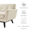 Journi Herringbone Fabric Armchair