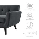 Journi Herringbone Fabric Armchair