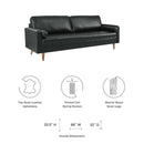 Cannon 88" TOP GRAIN Leather Sofa