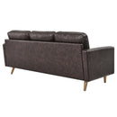 June Leather Apartment Sectional Sofa