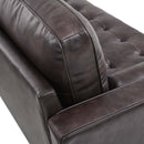 June Leather Apartment Sectional Sofa