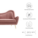 Cayden Channel Tufted Performance Velvet Sofa