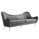 Cayden Channel Tufted Performance Velvet Sofa