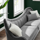 Cayden Channel Tufted Performance Velvet Sofa