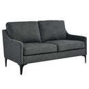 Justin Upholstered Fabric Loveseat