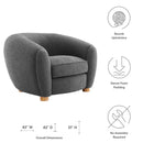 Teagan Boucle Upholstered Fabric Armchair
