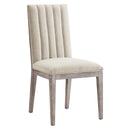 Sophie French Vintage Tufted Fabric Dining Side Chairs Set of 2