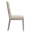 Sophie French Vintage Tufted Fabric Dining Side Chairs Set of 2