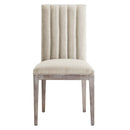 Sophie French Vintage Tufted Fabric Dining Side Chairs Set of 2