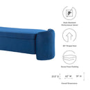 Scarlet Upholstered Performance Velvet Bench