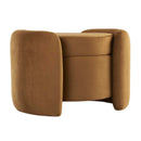 Scarlet Upholstered Performance Velvet Ottoman