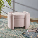 Scarlet Upholstered Performance Velvet Ottoman