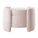 Scarlet Upholstered Performance Velvet Ottoman