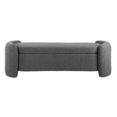 Scarlet Boucle Upholstered Bench