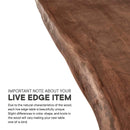 Thatcher 74"  Live Edge Acacia Wood Dining Table