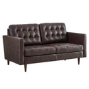 Jackson Tufted Vegan Leather Loveseat