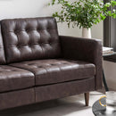 Jackson Tufted Vegan Leather Loveseat