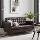 Jackson Tufted Vegan Leather Loveseat