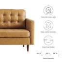 Jackson Tufted Vegan Leather Loveseat