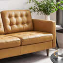 Jackson Tufted Vegan Leather Loveseat
