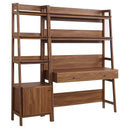Raul 2-Piece Wood Office Desk and Bookshelf