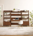 Raul 3-Piece Wood Office Desk and Bookshelf